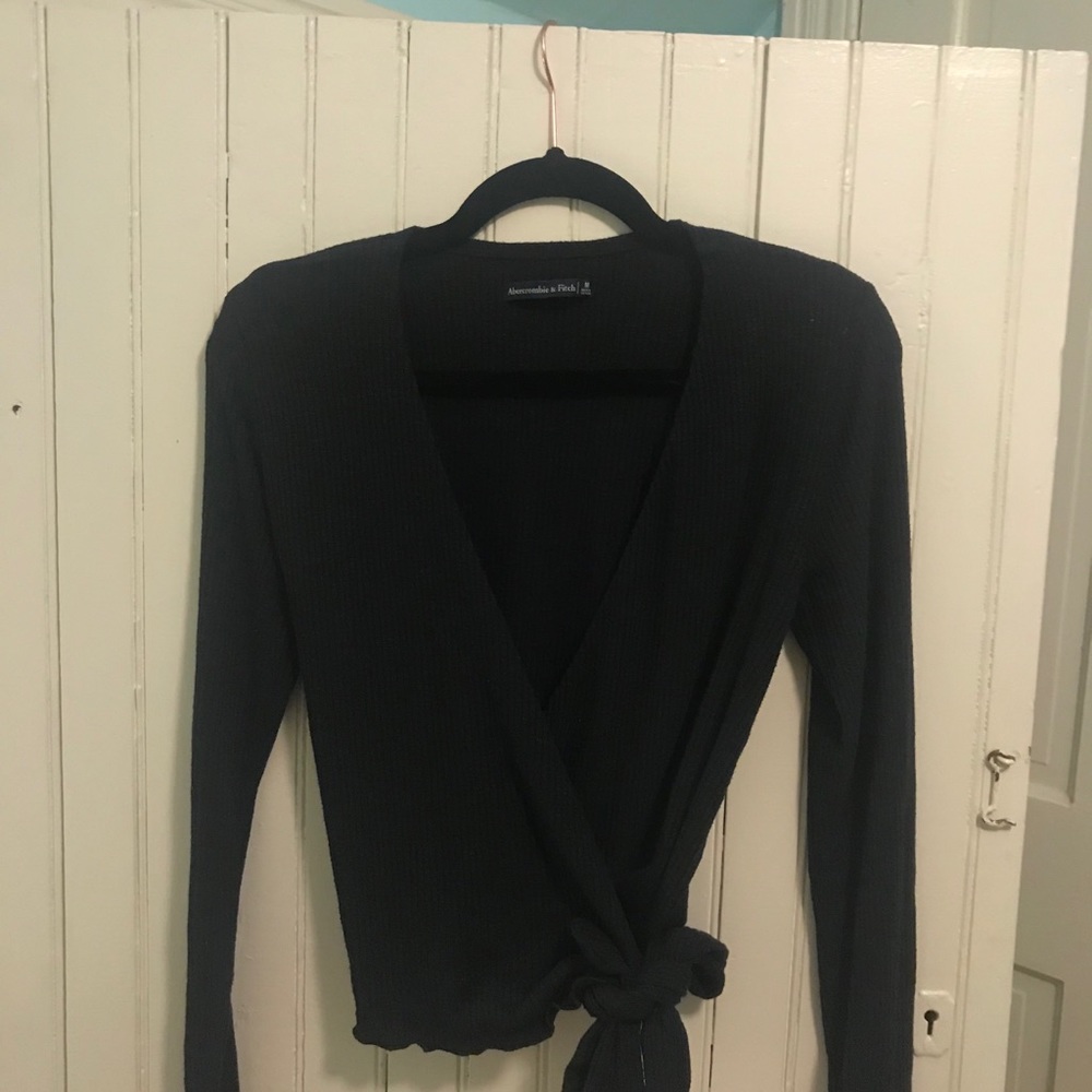 Abercrombie Ribbed Wrap Top